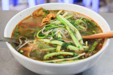 Bun Ca or Vietnamese fish noodle soup