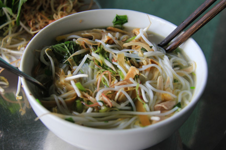 Bun Mang Ga or Noodle Soup with Bamboo Shoots