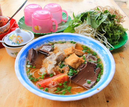 Bun Rieu Cua or Vietnamese Crab Noodle Soup