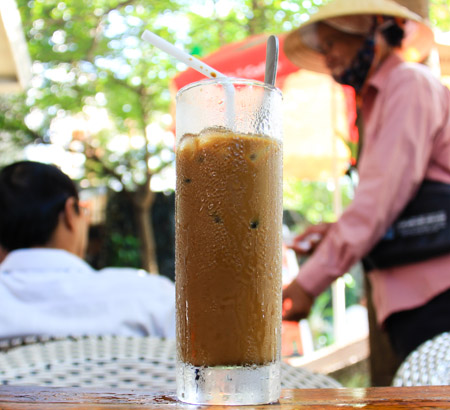 Ca Phe Sua Da or Vietnamese Iced Coffee with milk