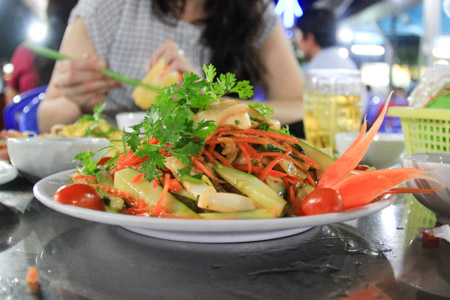 Goi Muc Thai or Thailand-style Squid Salad in Vietnam